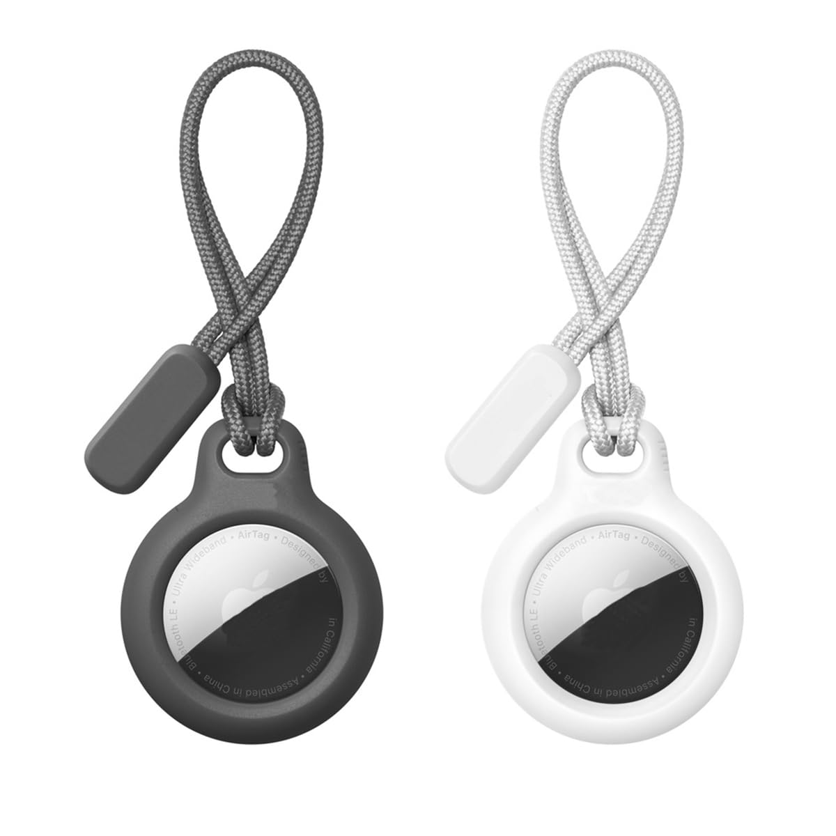 ZORBES 2Pcs Silicone AirTag Holder with Nylon Strap Waterproof Silicone AirTag Holder for Keychain, Pets, Items, Bag, Backpack, Luggage, No AirTag ZORBES 2Pcs Silicone AirTag Holder with Nylon Strap Waterproof Silicone AirTag Holder for Keychain, Pets, Items, Bag, Backpack, Luggage, No AirTag